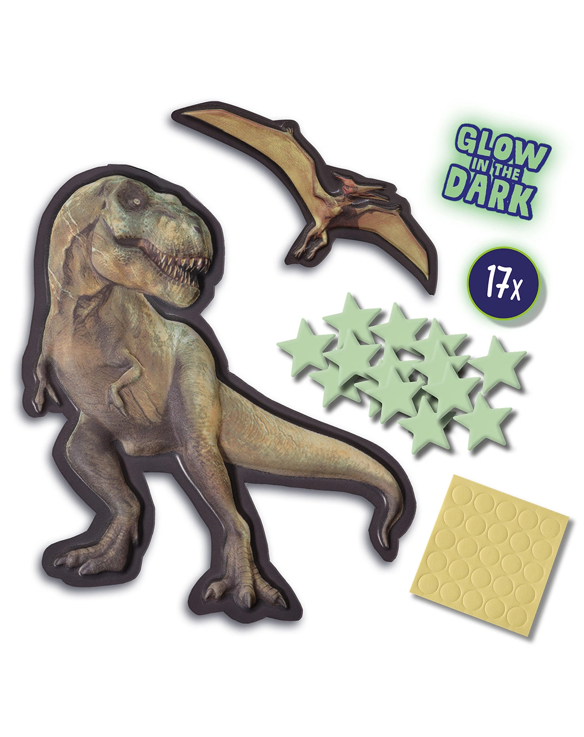XL-Sticker GLOW IN THE DARK: T-REX
