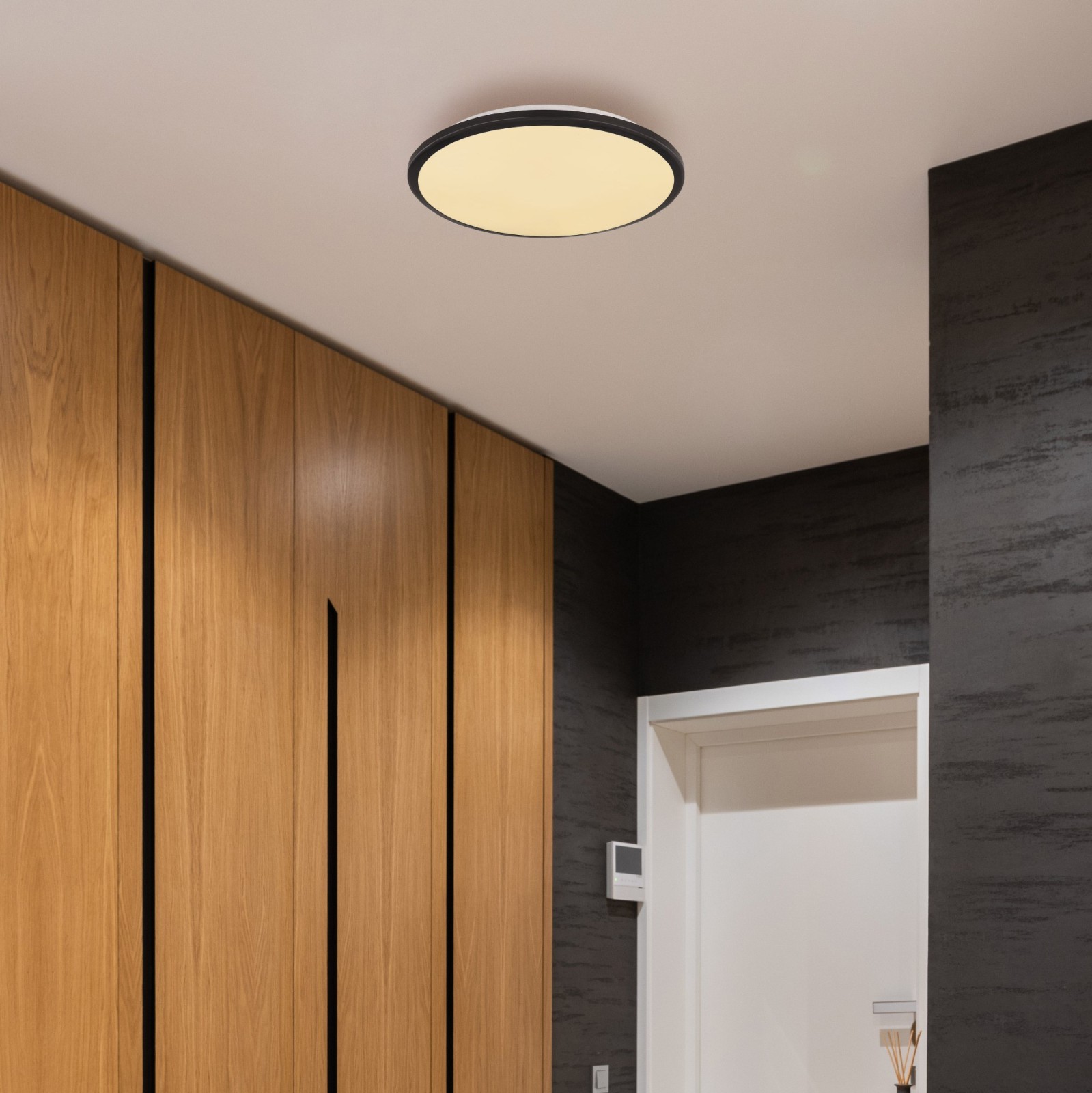 LED-Deckenleuchte - schwarz - Ø 35 cm