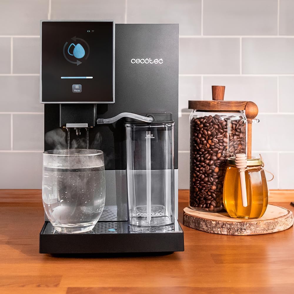 Cecotec Machine a Café Espresso Superautomatique Cremmaet Compactccino Connected Black Rose. 19 Bars, cran TFT, Wifi, Moulin Integré, Réservoir d'eau 1,1 L et de lait 400 ml, Nettoyage Automatique