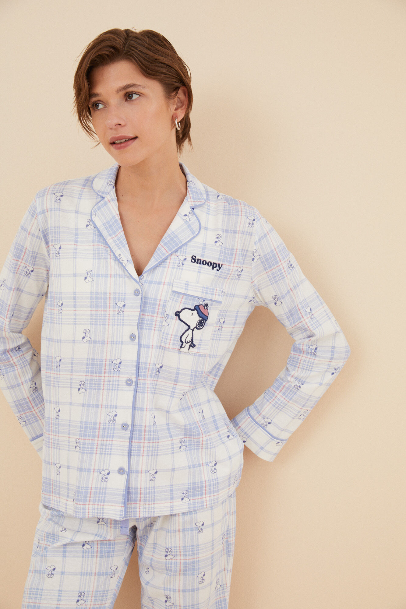 Pijama camisa Snoopy 100% algodão