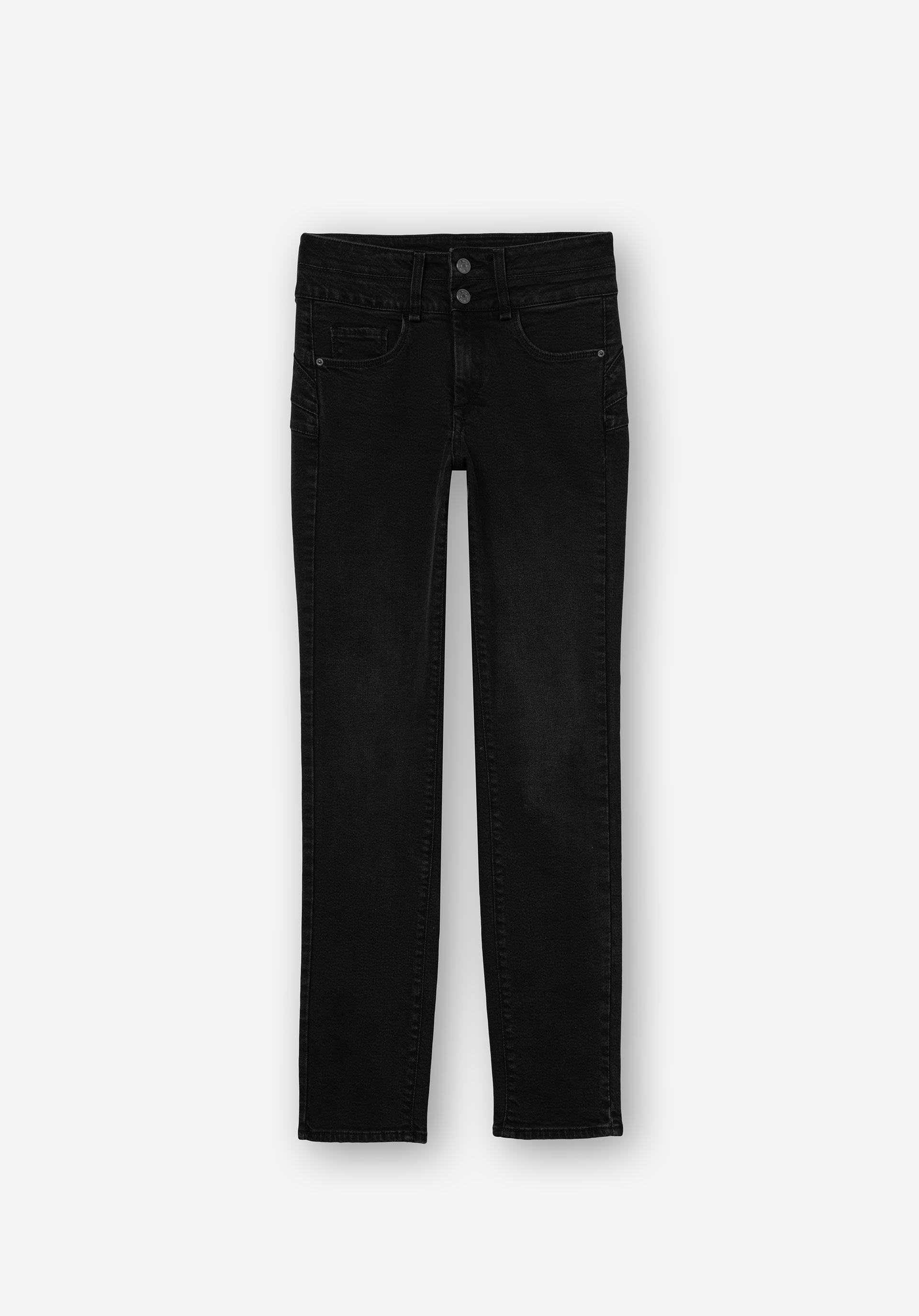 Jeans Double-up Slim de Cintura Alta