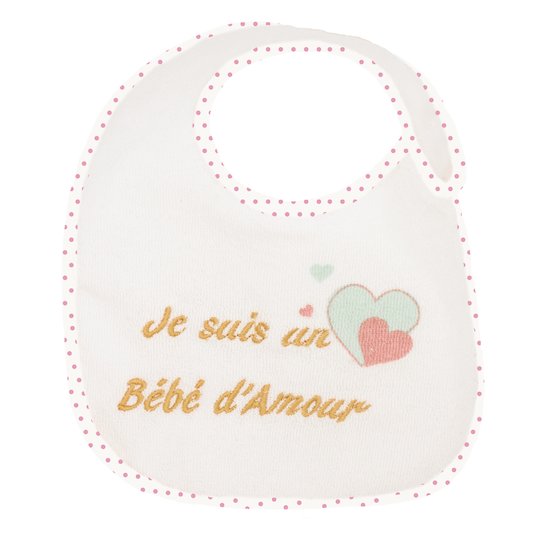 Lot de 7 bavoirs naissance   Baby love fille        de               Trois Kilos Sept