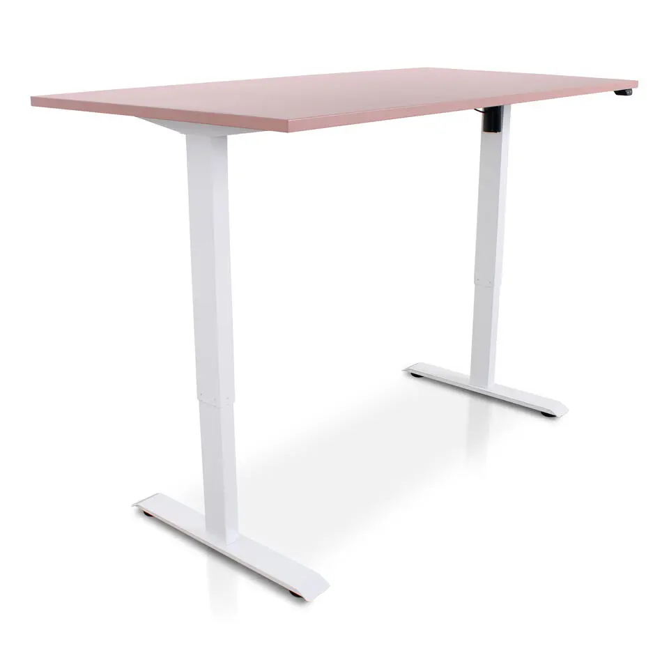 MRC EASY Zit-Sta Bureau – Elektrisch Verstelbaar – 160x80 cm – Blad Dusty Rose
