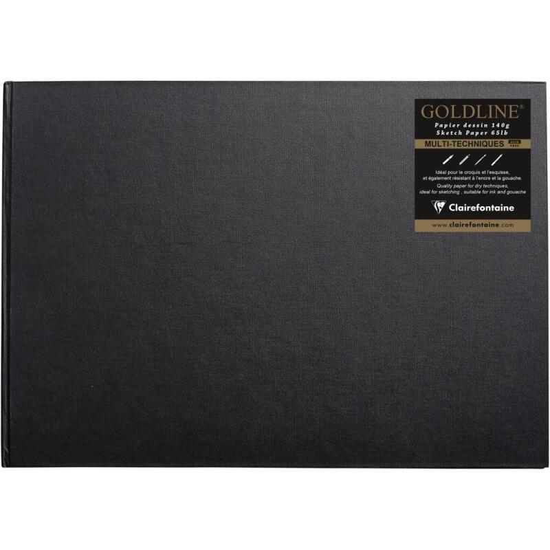 Goldline carnet cousu collé 64F A3 140g I - Blanc