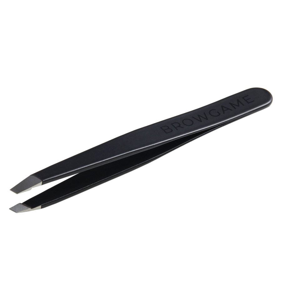 Browgame Signature Tweezer Slanted Soft Touch Blackout