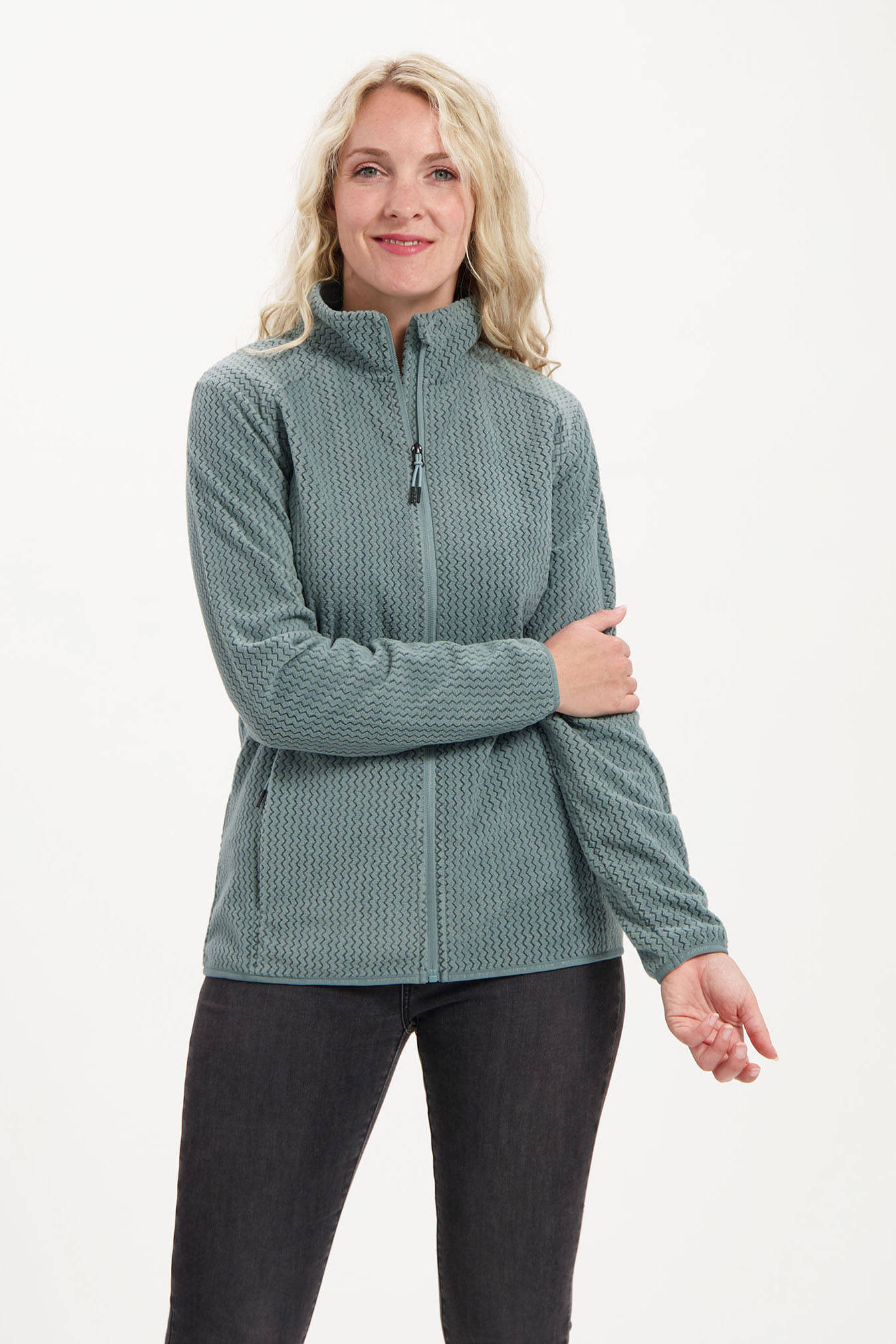 Kjelvik fleece vest Reva blauw