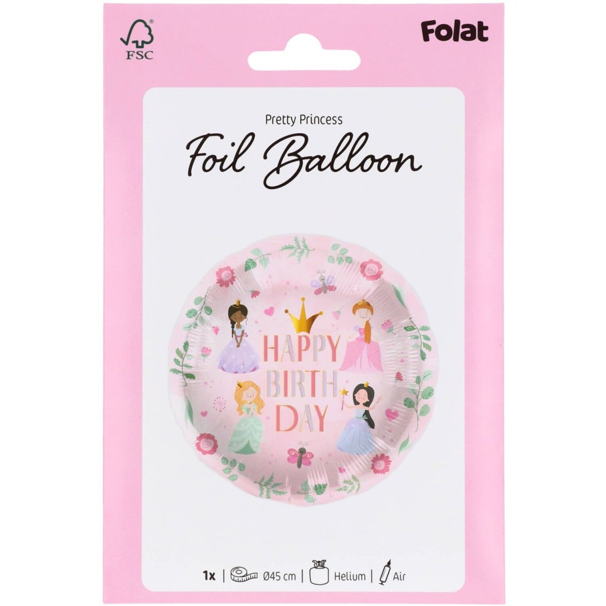 Prinsessen Helium Ballon Leeg 45cm