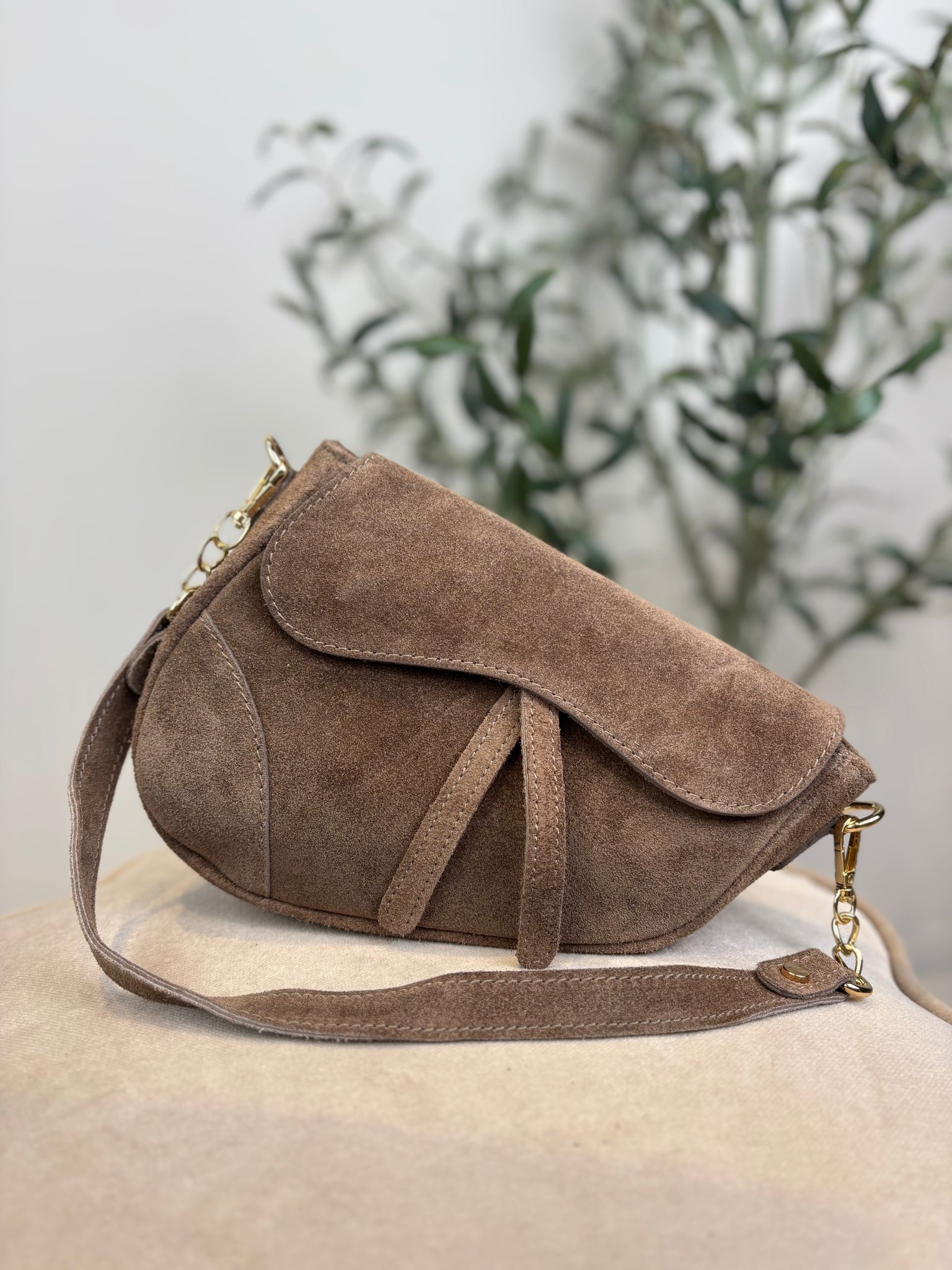 Gigi Bag - Suede Taupe