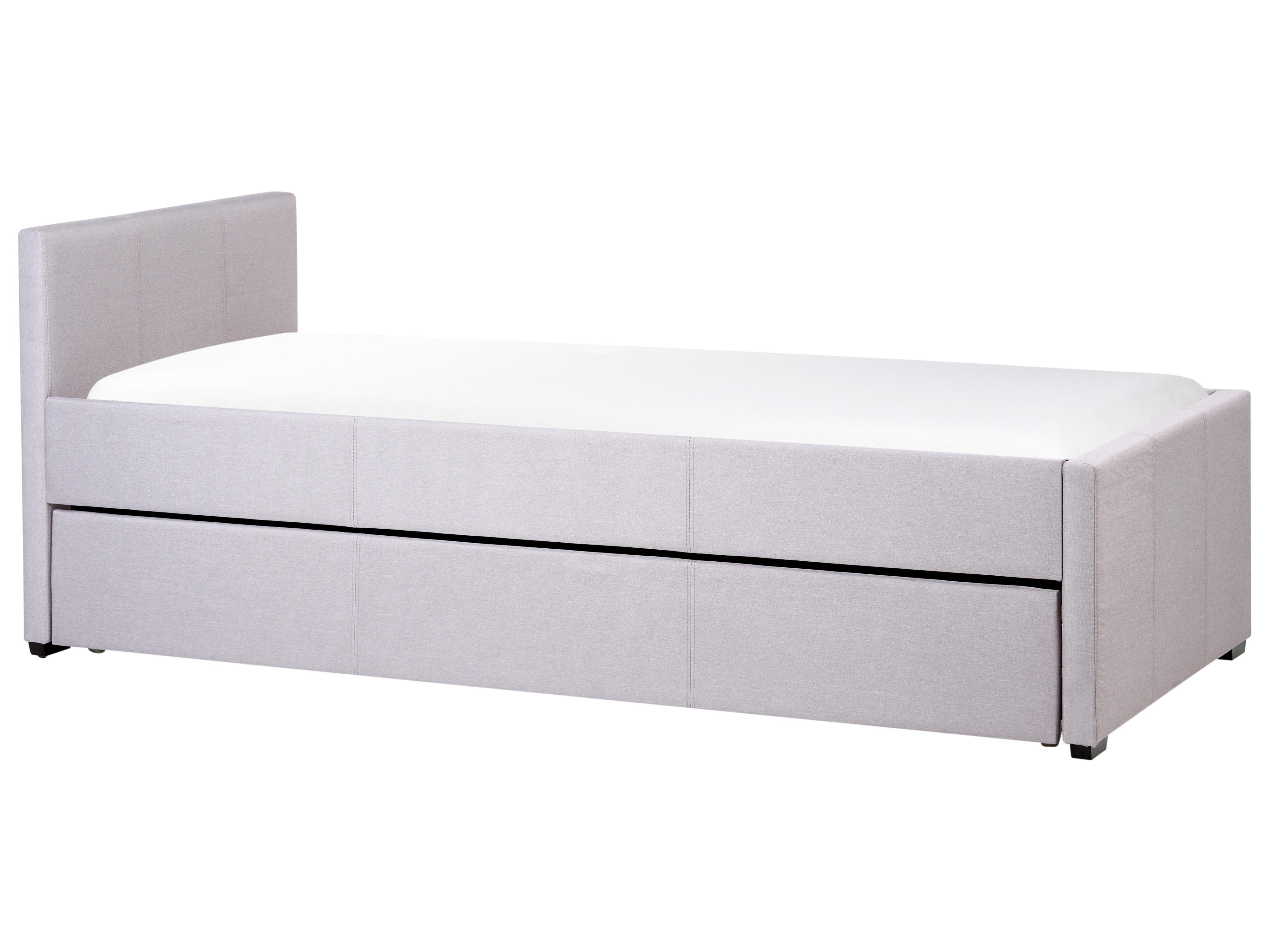 Onderschuifbed Stof MARMANDE 90 x 200 cm Lichtgrijs