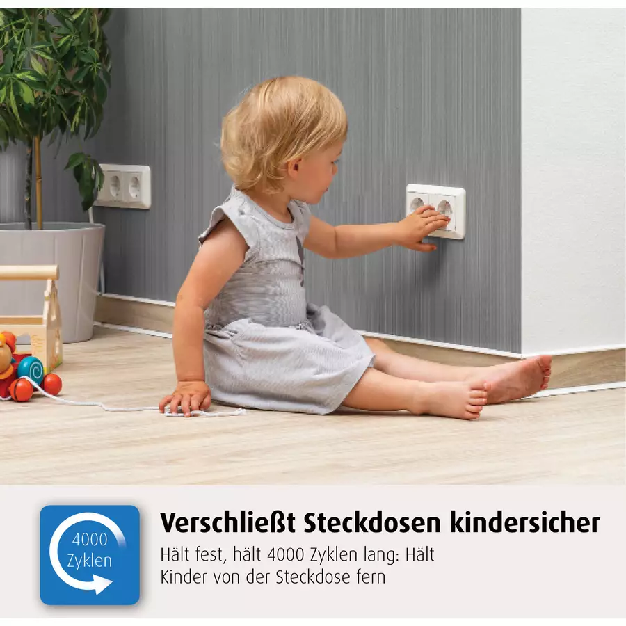reer Steckdosenschutz klebbar, 20 Stück weiß