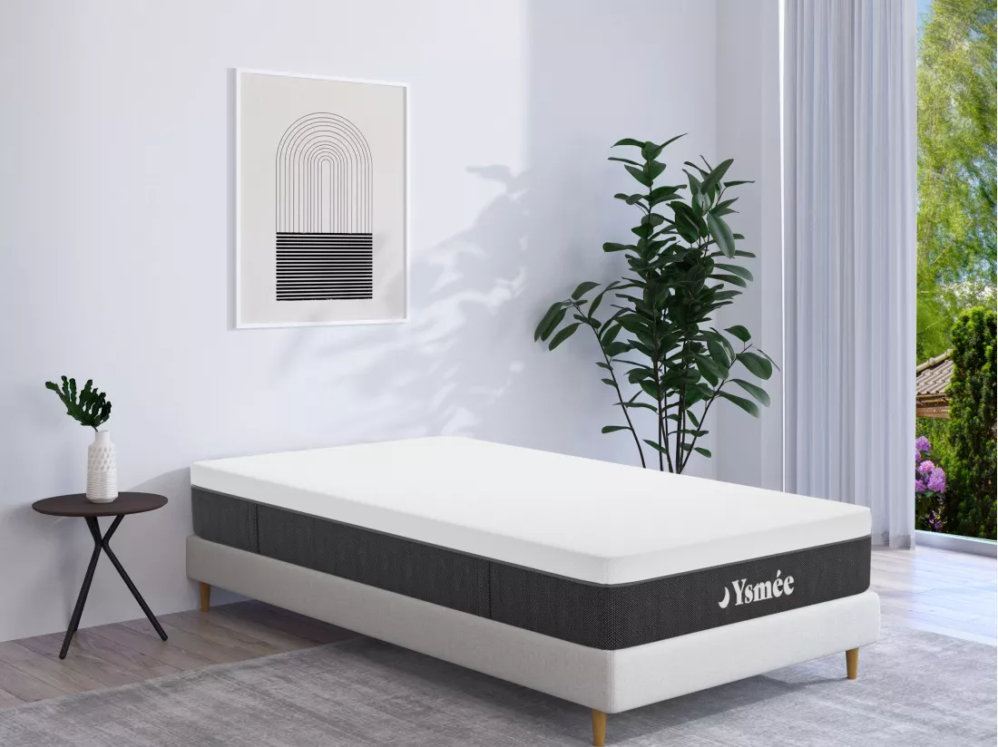 Matelas 90 x 190 cm ressorts ensachés 7 zones déhoussable ép.22cm - CELESTRIA de YSMÉE