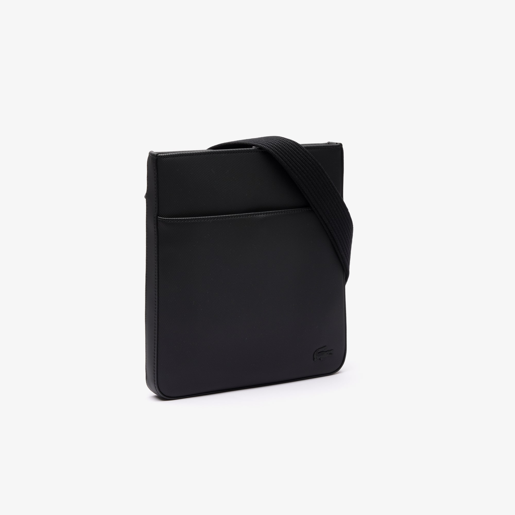 Sacoche plate Men's Classic effet petit piqué Sacoches & Pochettes - Noir - Lacoste - Homme