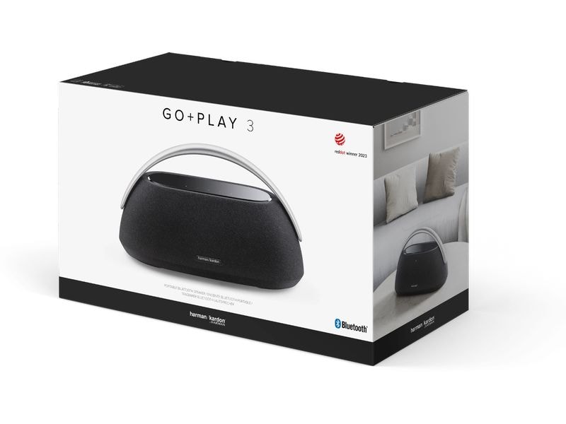 Harman/Kardon Go   Play 3 Schwarz Tragbarer Bluetooth-Lautsprecher mit 8 Stunden Wiedergabezeit