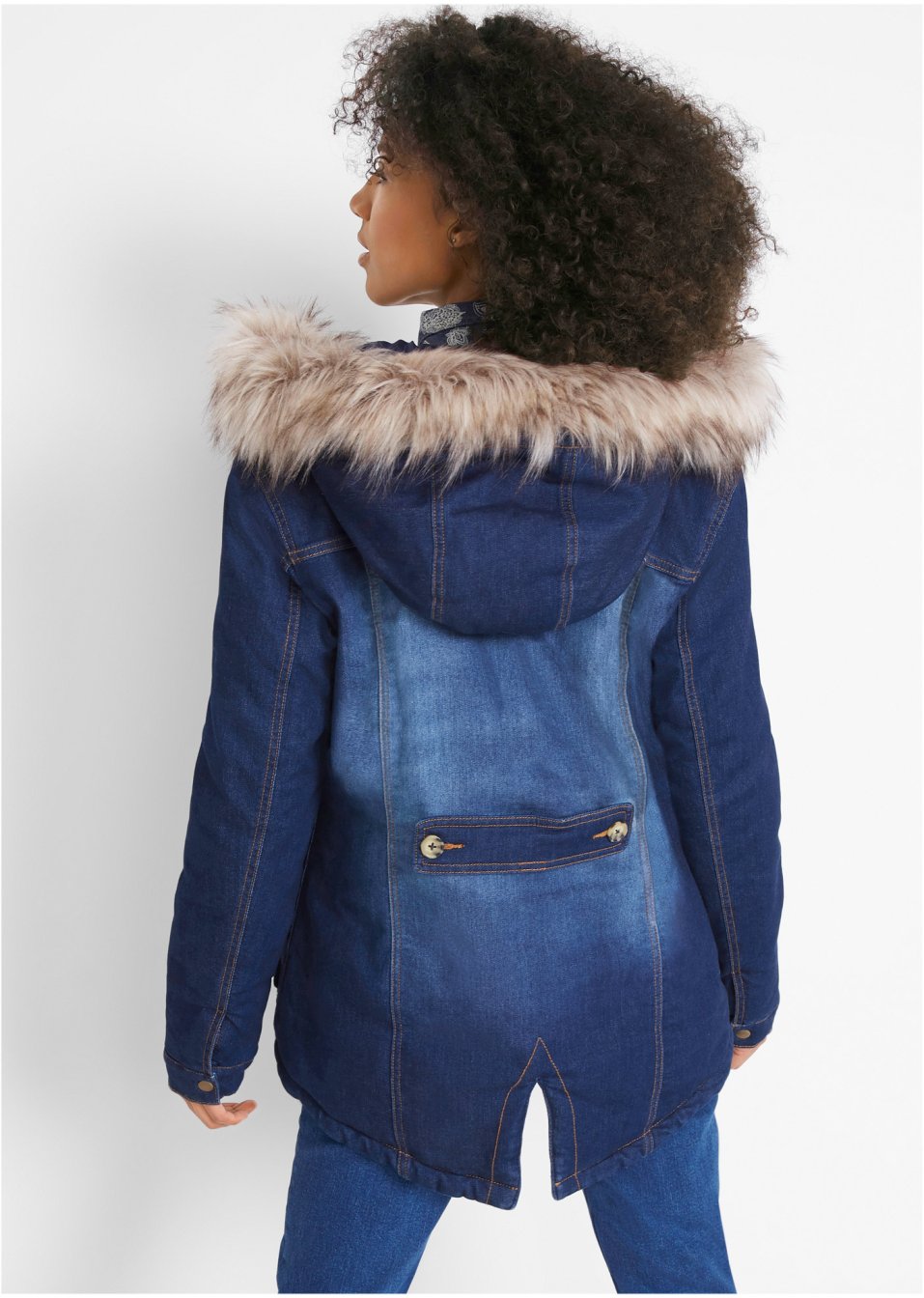 Veste en jean rembourrée en polyester recyclé