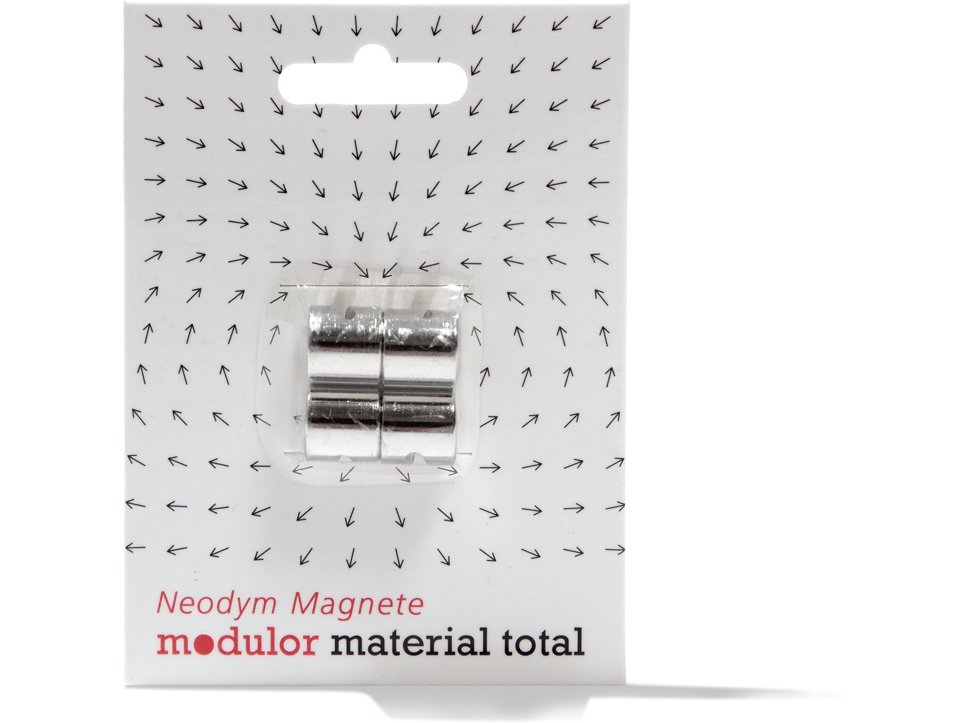 Rundmagnet mit Schlitz, Neodym, silber