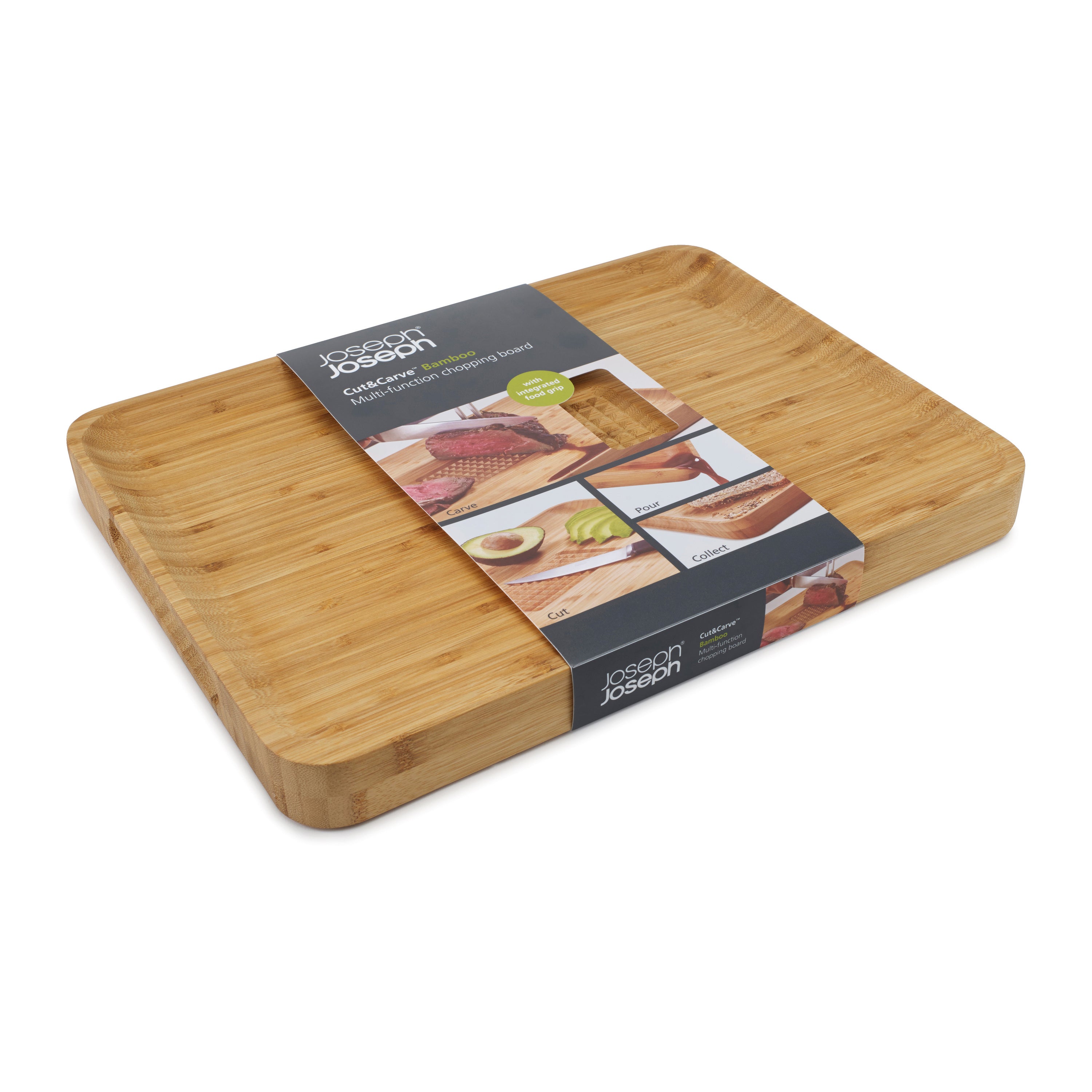 Joseph Joseph Cut & Carve Snijplank - Bamboo