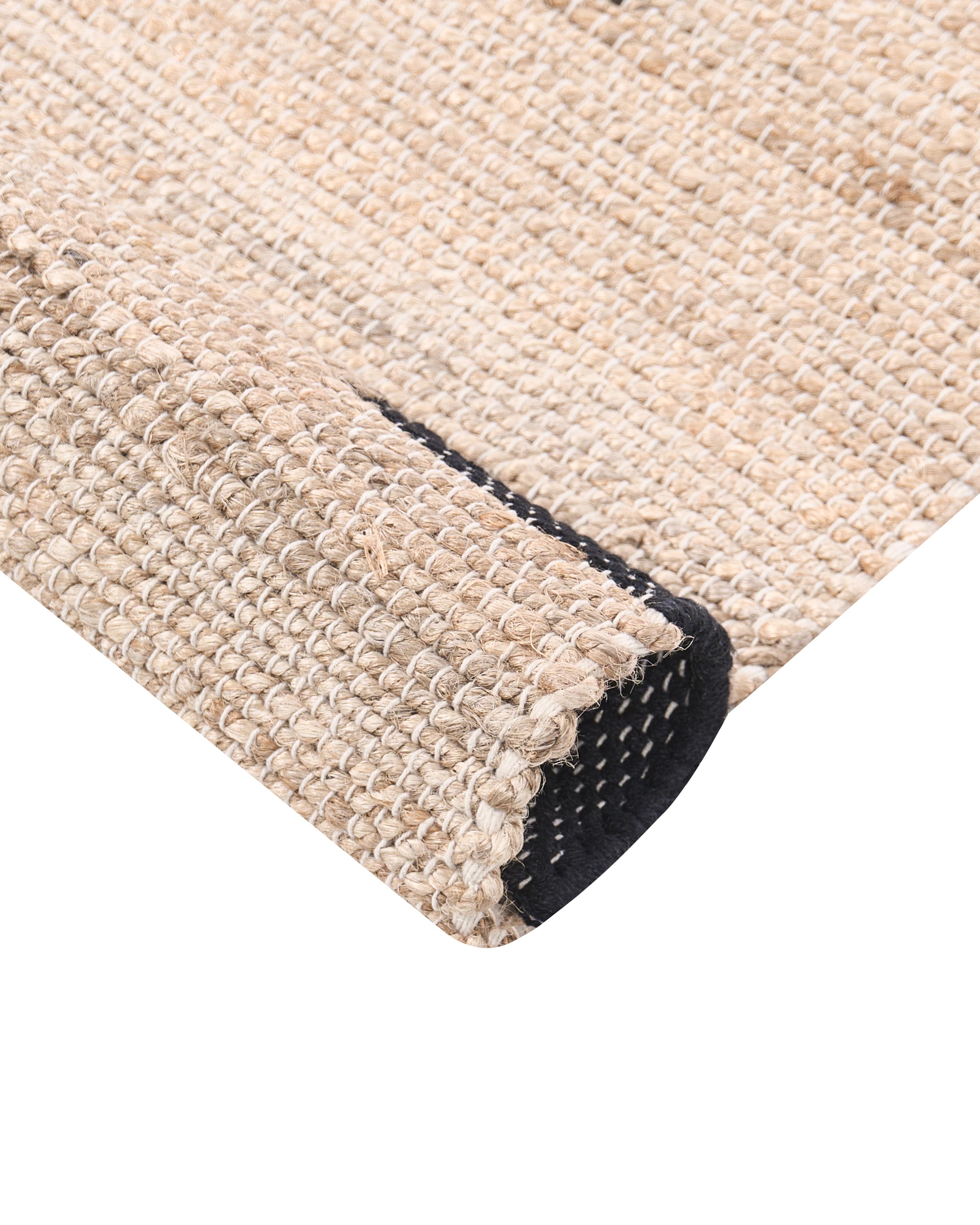 Vloerkleed AMRAVATI Zwart/beige 80 x 300 cm Jute