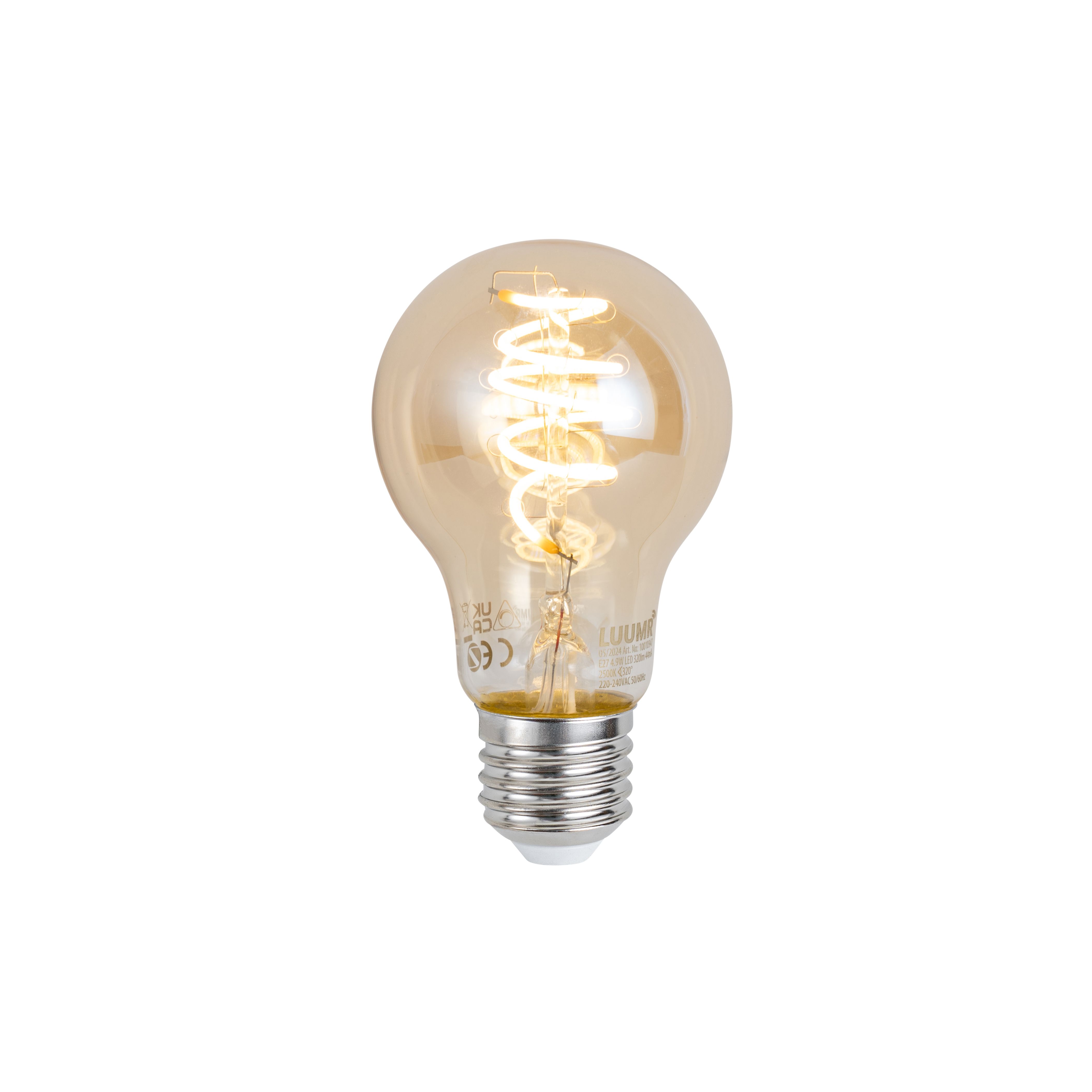 Set van 5 Smart E27 dimbare LED lampen A60 amber 4.9W 320 lm 2500K