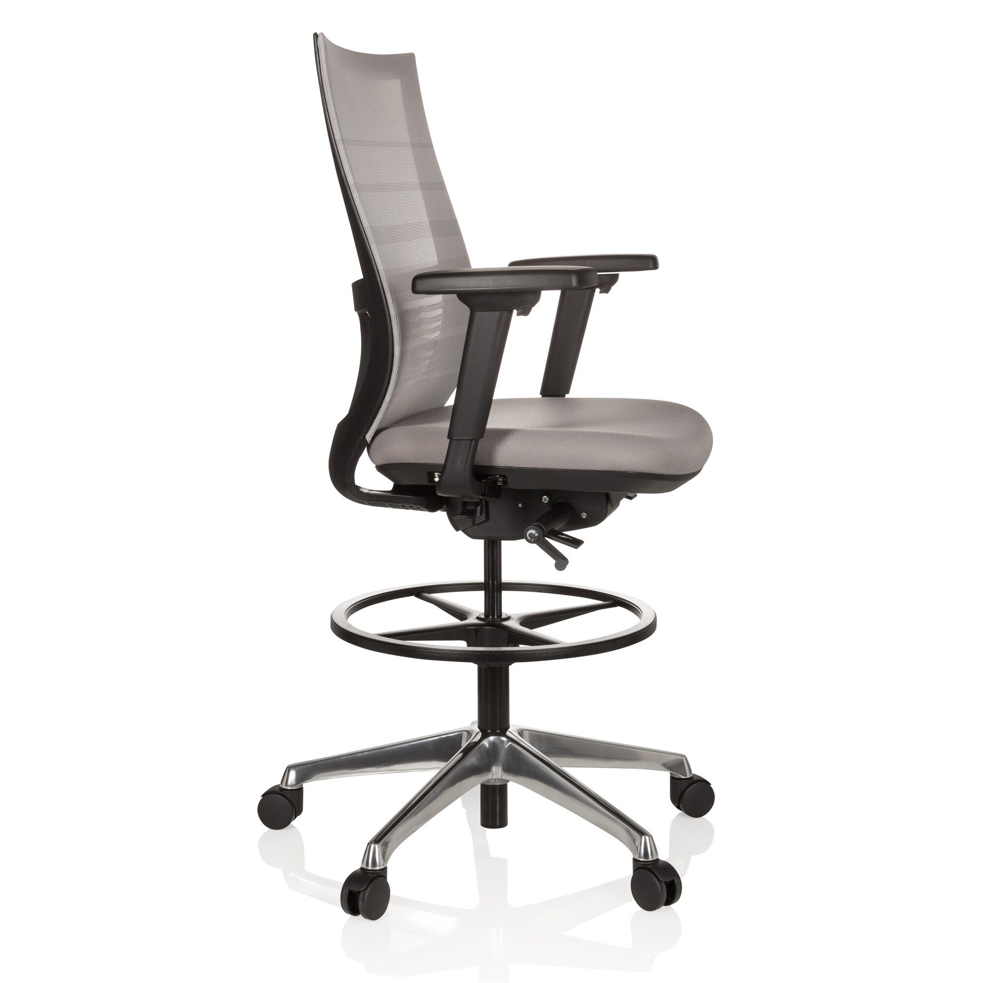 Counterstuhl TOP WORK 98 Stoff/Netzstoff mit Armlehnen (höhenverstellbar) hjh OFFICE