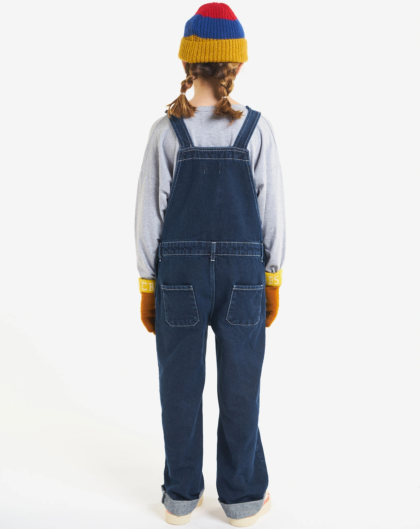 Jeans-Latzhose BIRDS in midnight blue