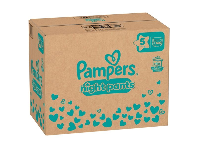 Pampers Nachtwindeln Baby Dry Night Pants Grösse 5 Monatsbox 12-17 kg, 160 Stück