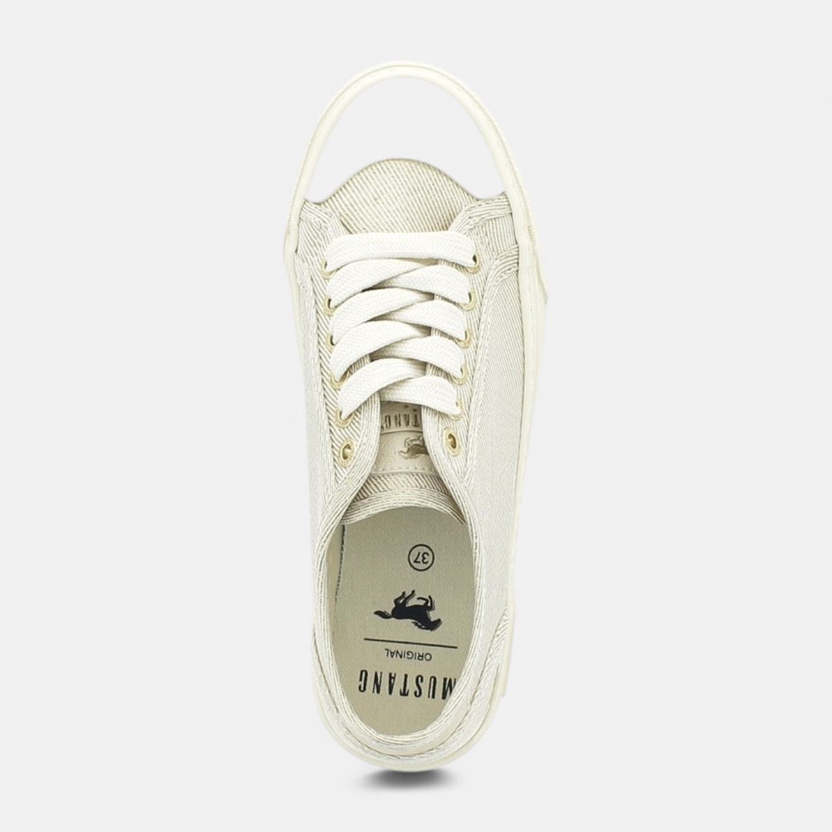Baskets en toile Femme or