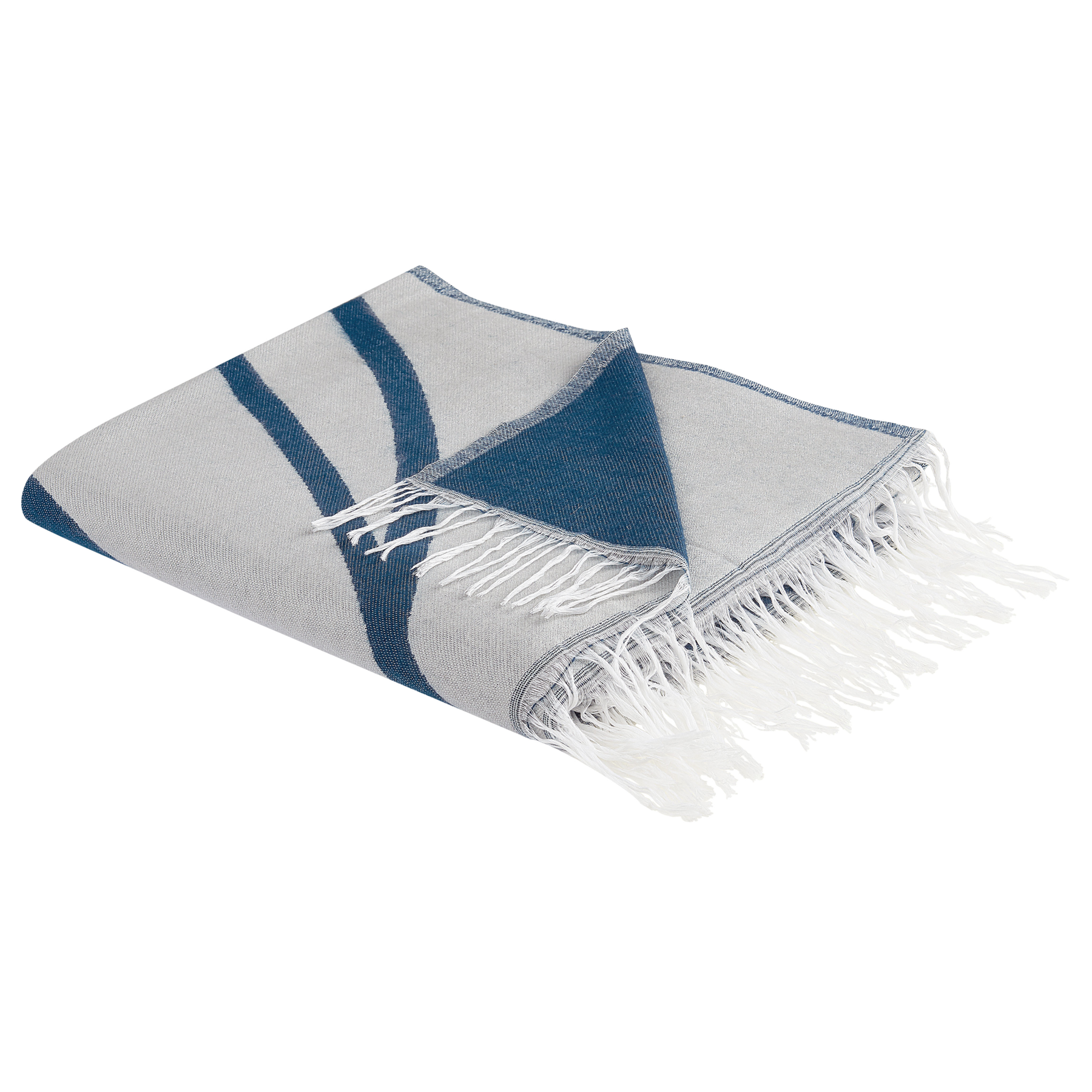 Beliani - HAPREK - Plaid - Lichtgrijs - 130 x 170 cm - Polyester