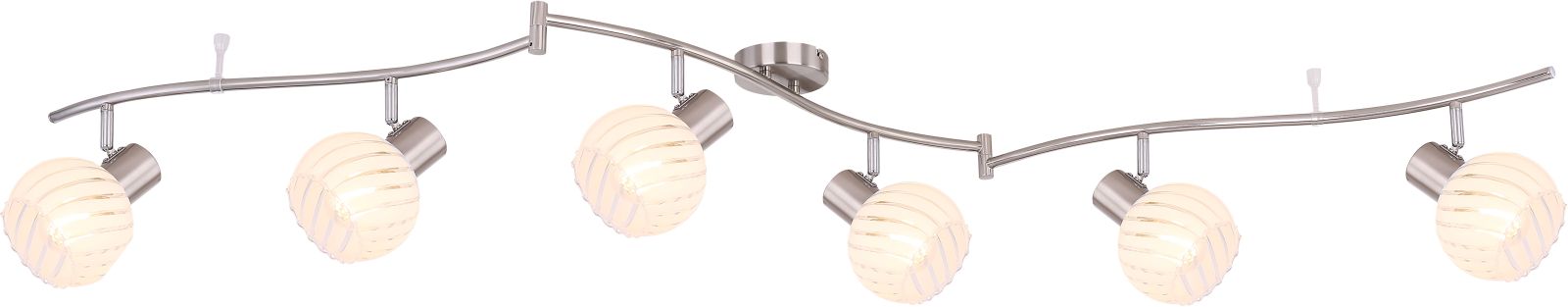 Deckenstrahler - Nickel matt - 6-flammig