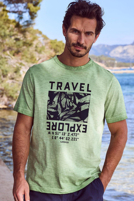 Lerros groene heren t-shirt