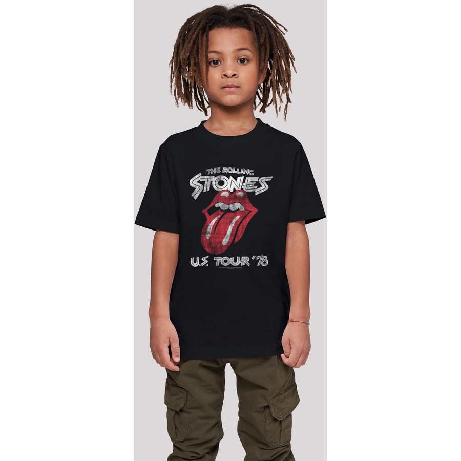 F4NT4STIC T-Shirt The Rolling Stones Rock Band US Tour '78 Front schwarz