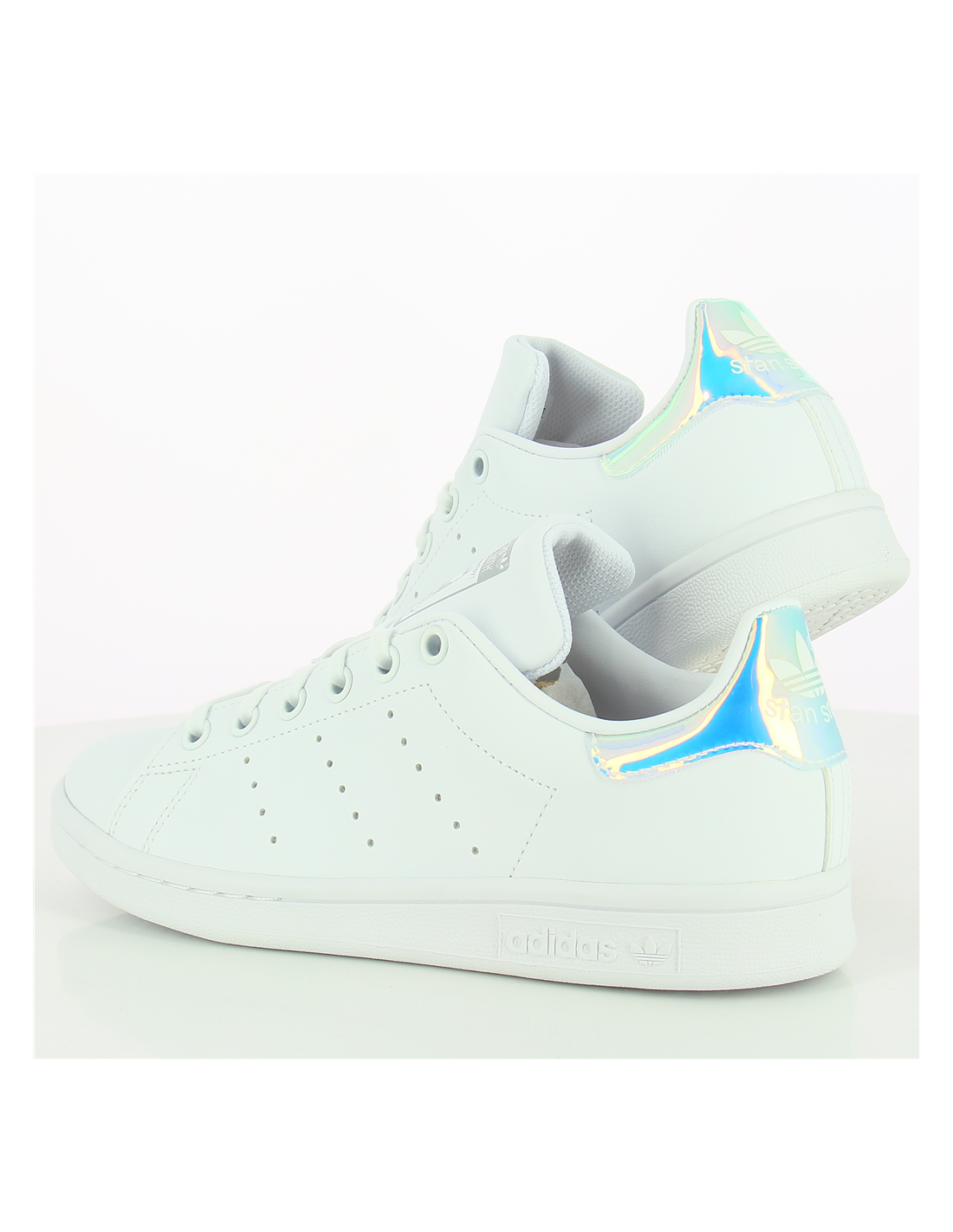 adidas sneakers femme stan smith j vegan blanc silver