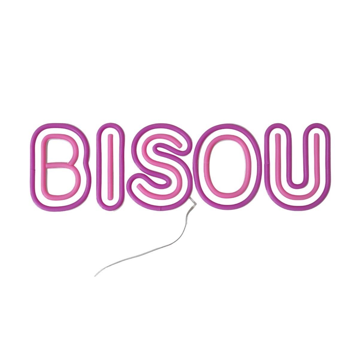 Lampe néon LED Bisou Atelier jasmin