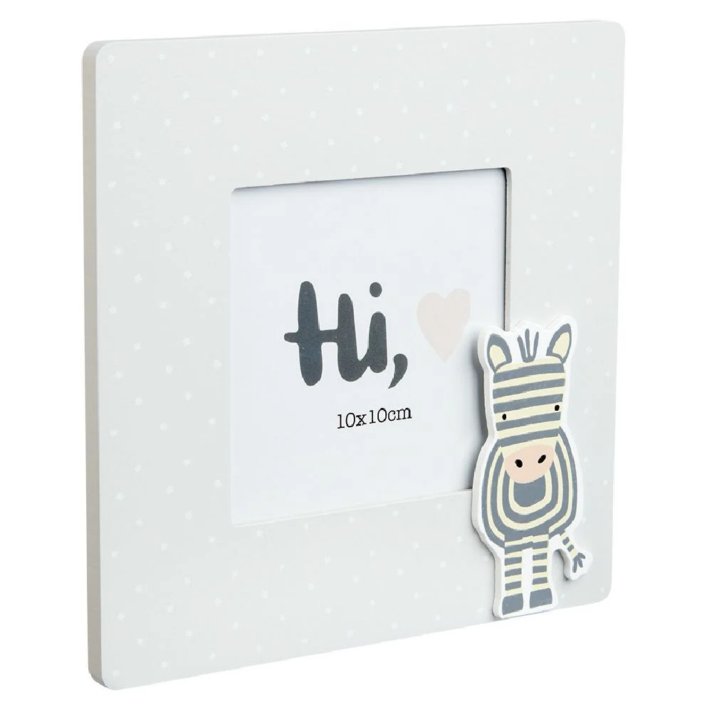 Cadre photo enfant décor animal en bois