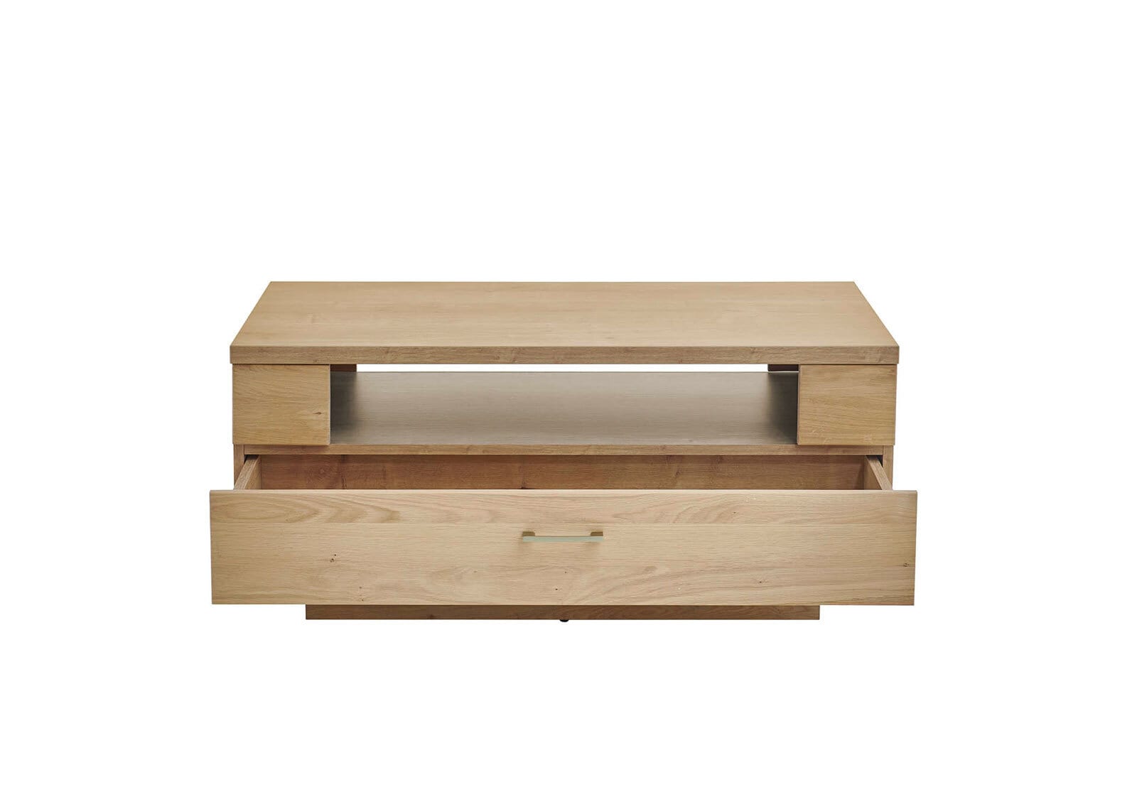 Couchtisch Kansas Type 65 Alteiche Melamin/Alteiche Lamelle massiv geölt 100x46x60 cm
