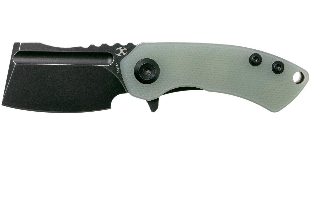 Kansept Mini Korvid T3030A4 Blackwashed, Natural G10 zakmes, Justin Koch design
