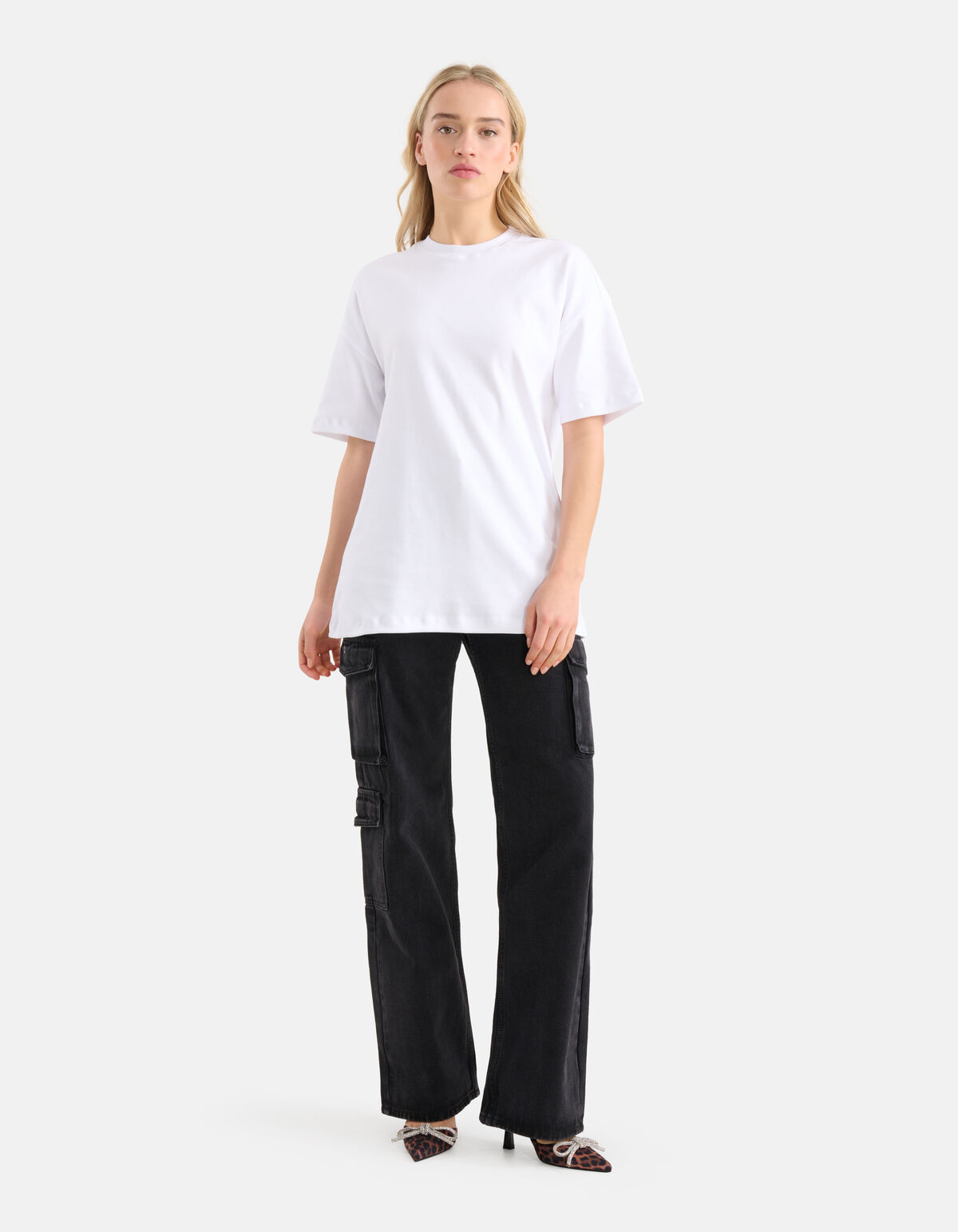 Oversized Basis T-shirt Wit
