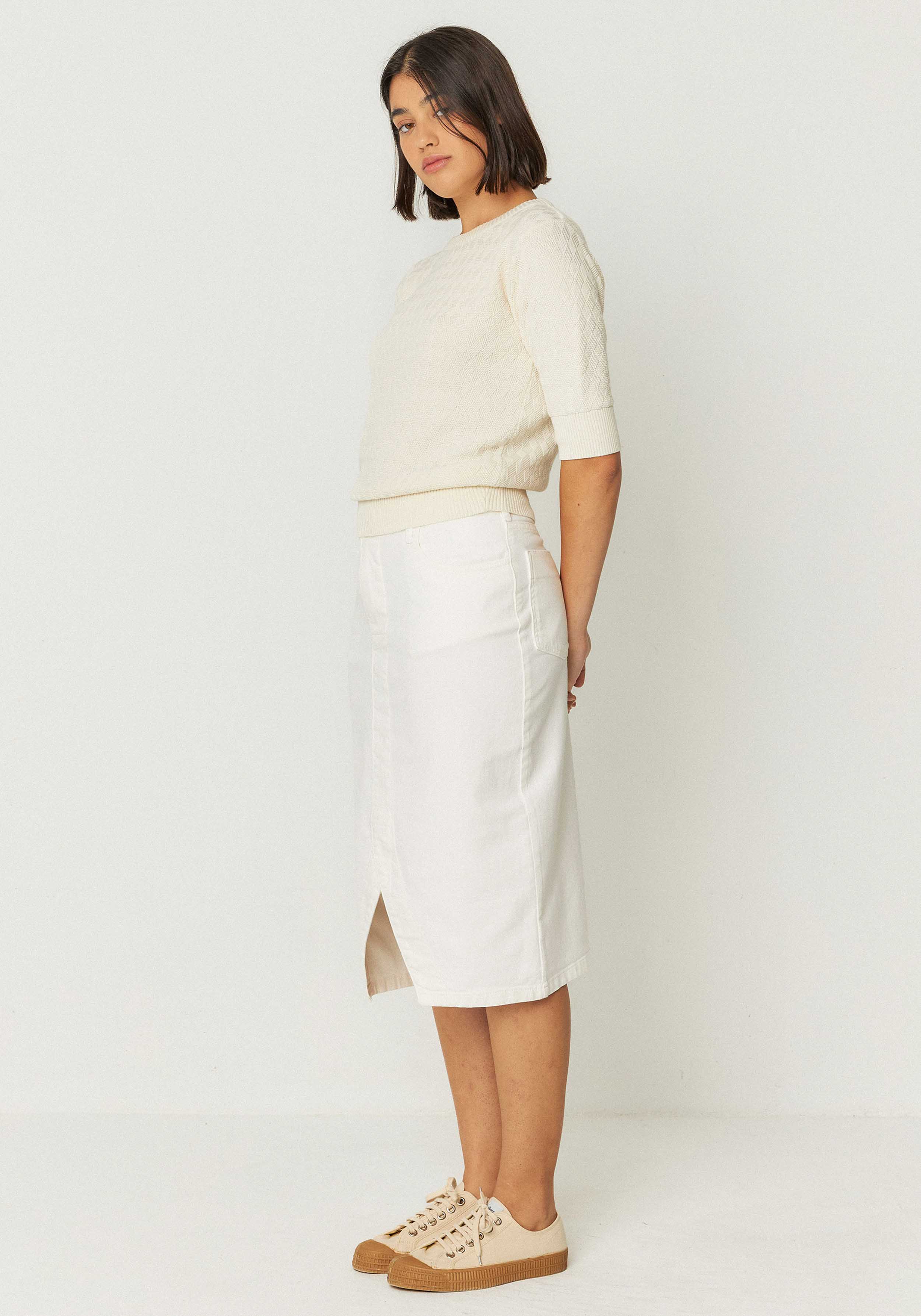 SKFK Kurzarmpullover Muike Cream