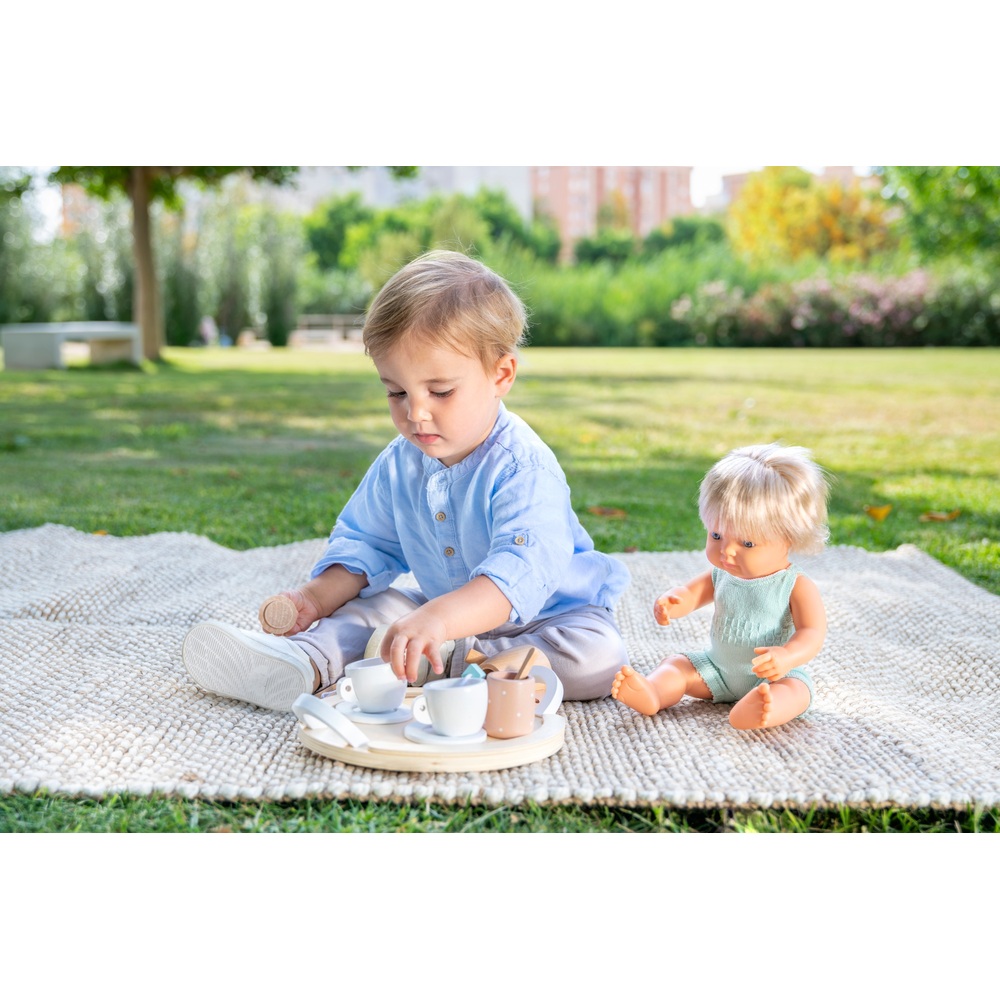 Miniland Lernpuppe Mädchen mit Hörgerät, 38 cm