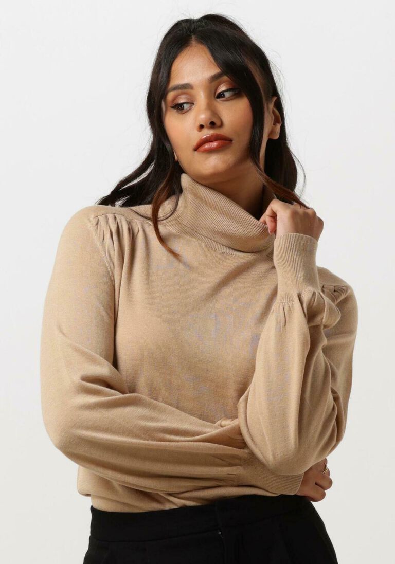 RUBY TUESDAY camel ruby tuesday coltrui veanna turtle neck balloon sleeves pull