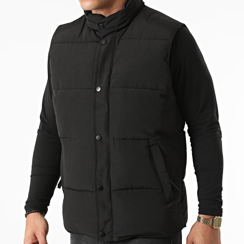 Veste Zippée Sans Manches Noir