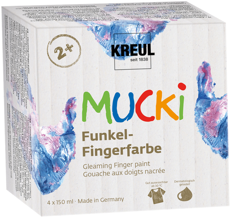 KREUL Fingerfarben MUCKI, 150 ml, assortiert, 4 Stück