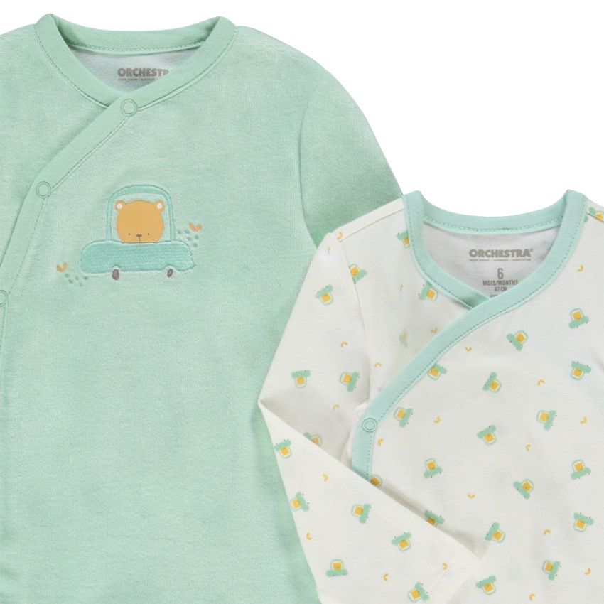 Set naissance 3 pièces Voiture pour bébé garçon - Vert