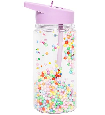 Petit Monkey Trinkflasche m. Strohhalme - 300 ml - Macaron Pops