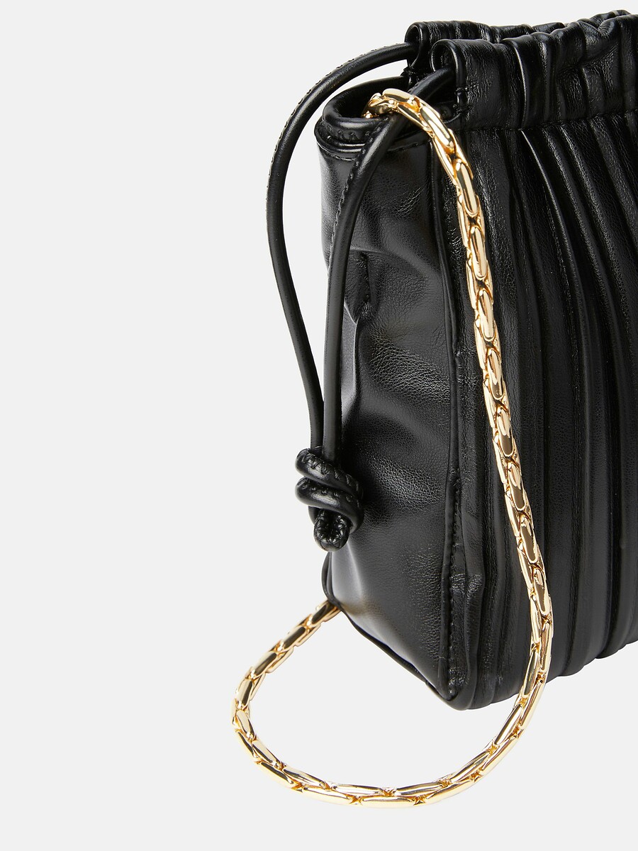 CALVIN KLEIN<br>Bolsa de ombro plissada