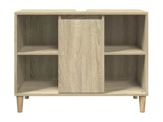 Armoire salle de bain chêne sonoma 80x33x60cm bois d'ingénierie