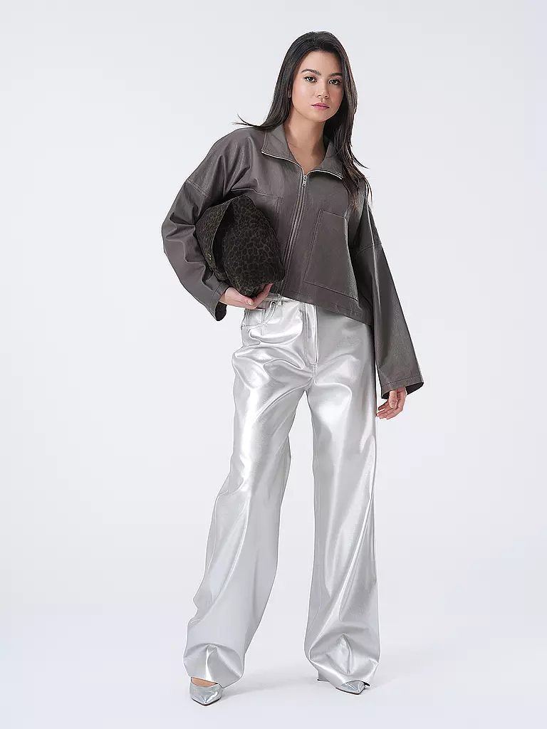 HUGO Marlenehose HASNE silber