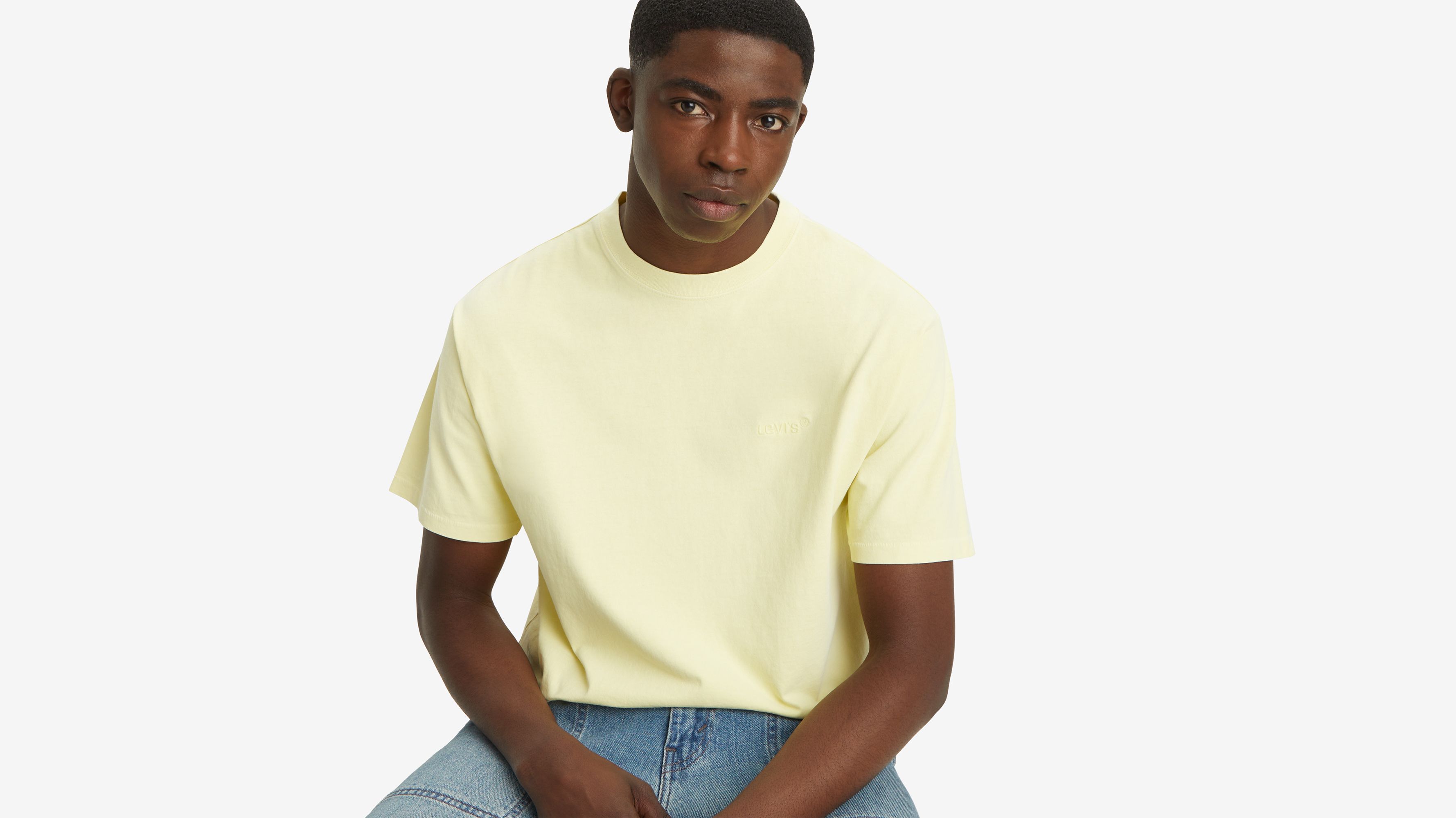Levi's® Red Tab™ T-shirt vintage - Garment Dye Wax Yellow Jersey - Jaune