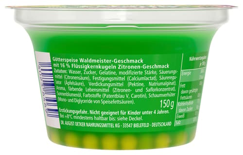 Dr. Oetker Götterspeise Waldmeister Geschmack mit Bubbles