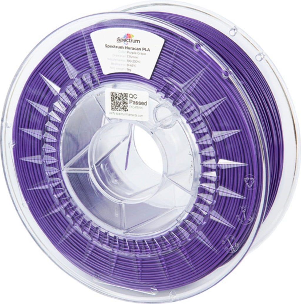 Spectrum  Huracan PLA Purple Grape, 1,75 mm / 1000 g    High-Speed-PLA für 3D-Druck bis 350 mm/s in Purple Grape