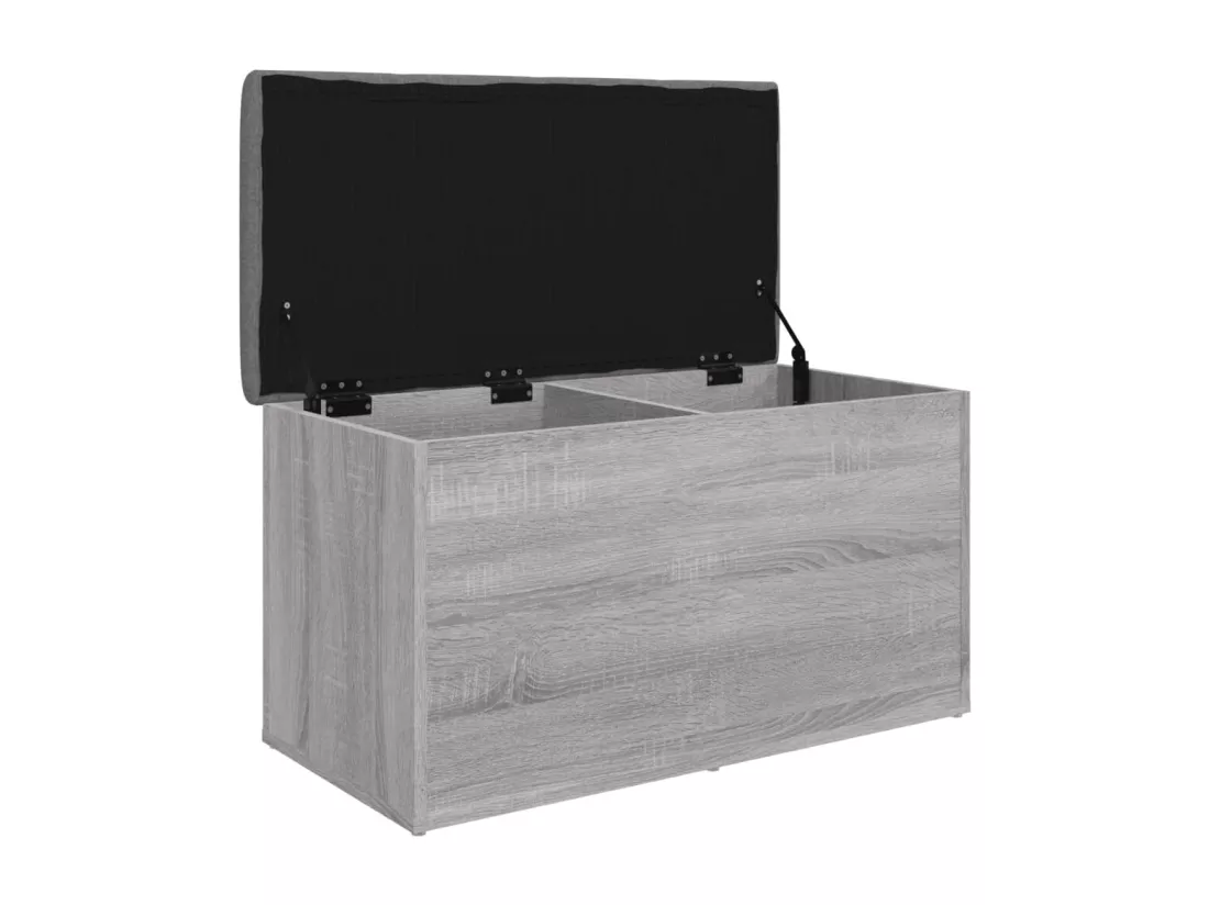 Banc de rangement sonoma gris 82x42x45 cm Bois d'ingénierie